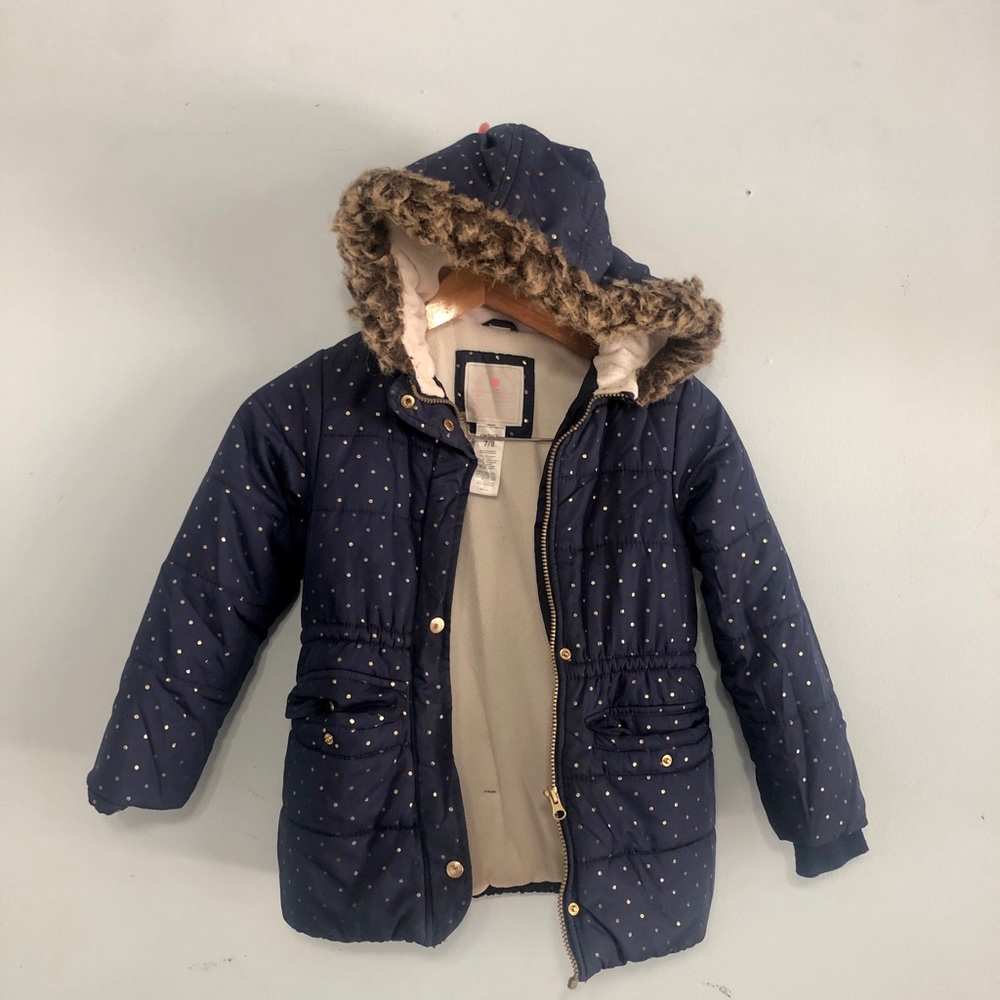 Carters 7/8 girls youth winter coat! Excellent condition! Beautiful royal blue